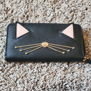 KATE SPADE Black Cat Ear Wallet
